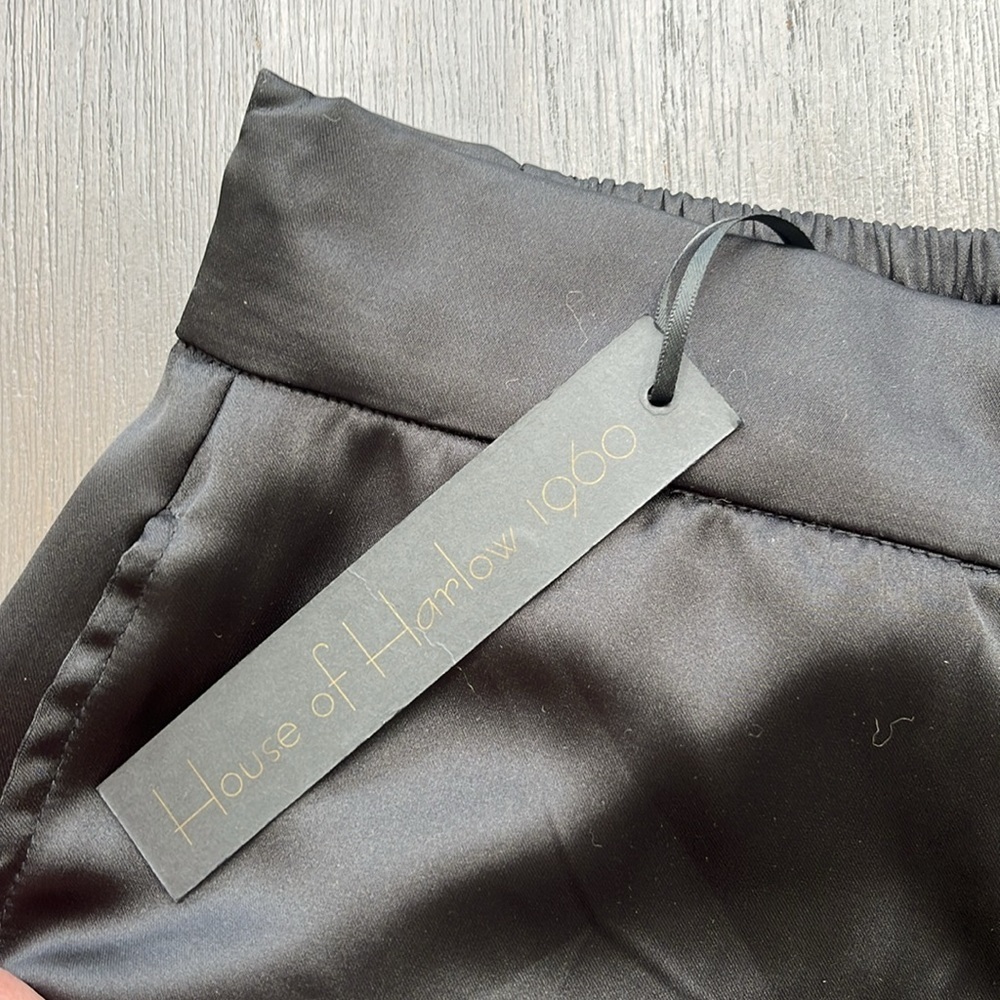 Revolve House of Harlow 1960 Wide Leg High Waist Satin Trousers Pants - Picture 5 of 7